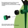 Circular sprayer, 31 cm, under connector, peak, plastic, mix, Greengo