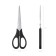 Scissors Erichkrause Standard, 17 cm, with improved double sharpening, do not rust, black