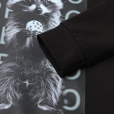 Children's hoodie Minaku: Exclusive Print, Black color, height 122 cm-7