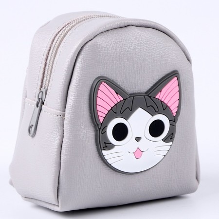 Bag for the doll "Cute cat", color gray color-1