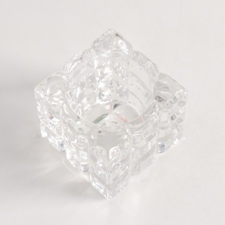 Glass of glass per 1 candle "Square. Front" transparent d = 3.5 cm 5x5x5 cm-2