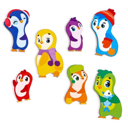 Wooden puzzle for children "Penguins"-6