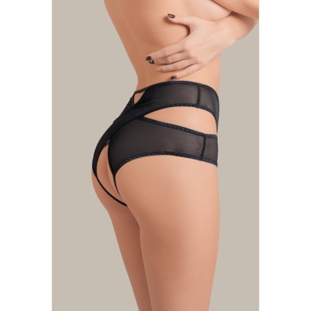 Erotic panties Waname Liberty with high landing, black color, size 42-44-4