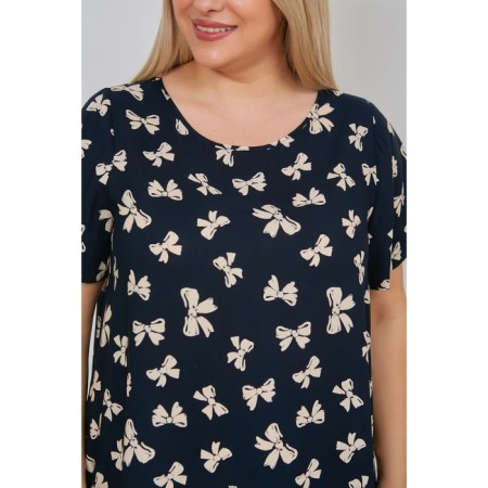 Women's dress, size 56, dark blue color-5