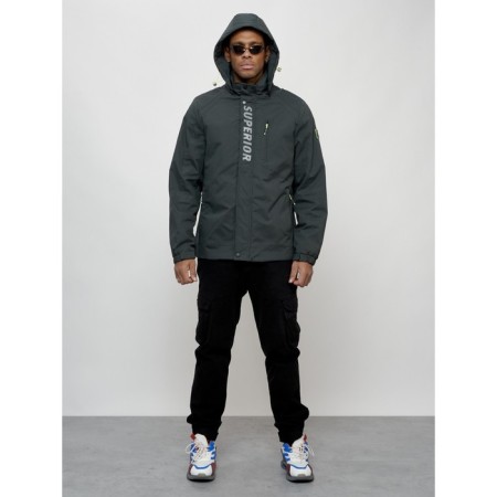 Sports male jacket, size 50, dark gray color-4