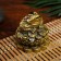 NECKE bronze "Toad on the lotus" 6.5 x 6.5 x 7.5 cm m262