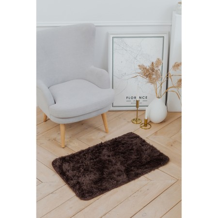 Bath and toilet rug “fluffy”, 50 × 80 cm, brown color-5