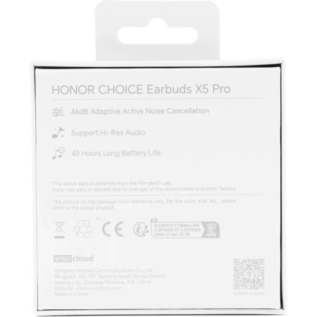 Honor Choice Earbuds X5 Pro, wireless, vacuum, 45/490mach, BT5.3, IP54, White-15