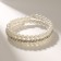 Bracelet pearls "spring" brightness, ball No. 6, white color in silver, d = 6 cm