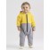 Combineson children's insulated tops "Capitane", height 68 cm, color gray/yellow