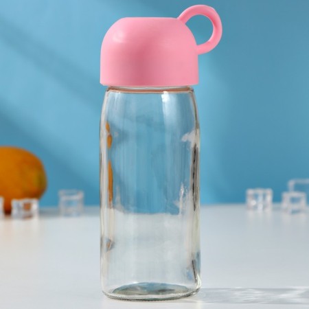 A glass bottle in the case "Forest Gang", 420 ml, h = 17 cm, color mix-3