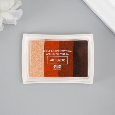 Stamping pillow 4 colors "Brown palette" 7.8x5x1.8 cm