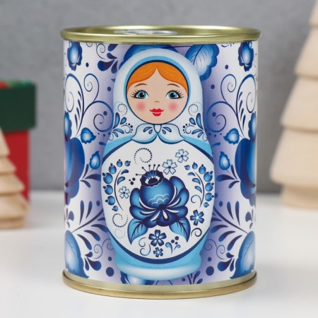 Pigger Bank Metal "Matryoshka Gzhel"