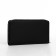 Male purse with zipper, department for bills, for maps, for coins, black color