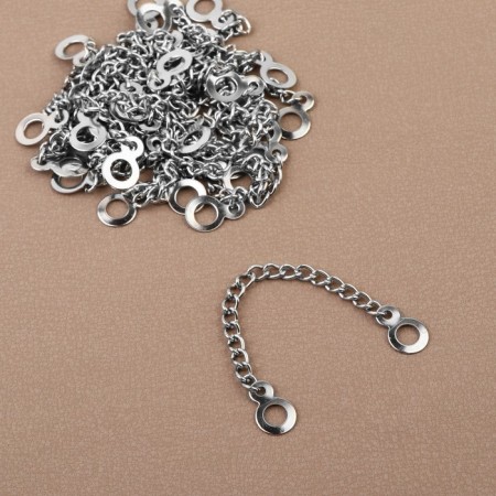 Clothing chain, 0.9 × 10 cm, silver color-1