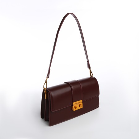 Female bag Textura, average size, brown color-4