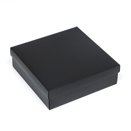The box is folding, the lid is, black, 20 x 20 x 6 cm-1