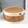Bamboo Bamboo Casket "Round" with a cord 10x22x22 cm