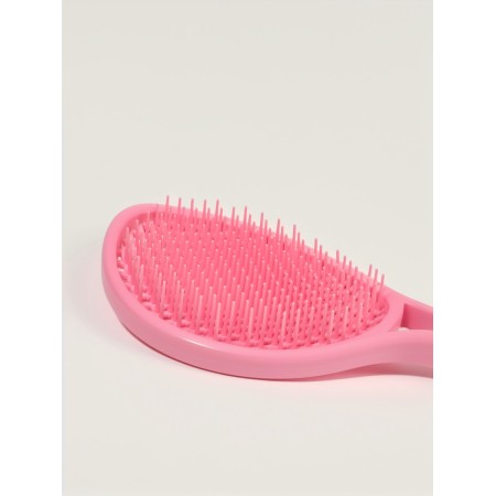Comb massage oval for drying hair 24*10cm pink suspension QF-1