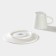 Coffee steam porcelain Magistro Argos, 2 items: a cup 100 ml, a saucer d = 15 cm, white color