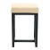 Stool "loft 4", black/milk reptile