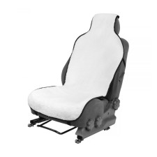 Kit on the seat, natural wool, 145x55 cm, white