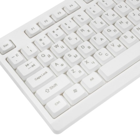 Keyboard Gembird KB-8355U, wired, membrane, 104 keys, USB, white-1