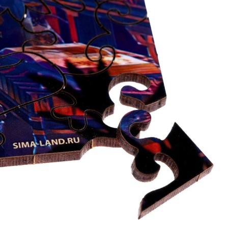 Puzzle wooden figured "world through the eyes of the artist", complex-4