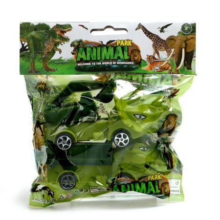 Set of trucks "Animal Park. Dinosaurs ", inertia, mix-9