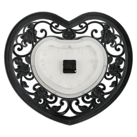 Wall clock, series: interior, "heart", discrete move, 1AA, D-25.5 cm, 55 x 48 cm-5