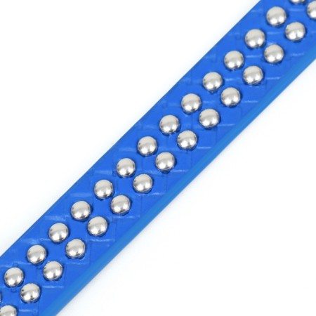 The collar of rivet with 2 rows of rivets, 33 x 1.2 cm, Osh 23-29, blue-5