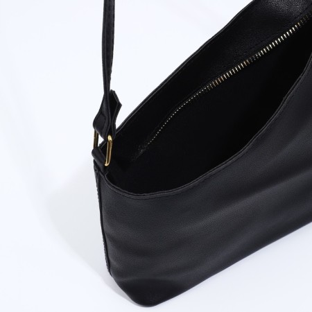 Bag Cross-Bodi with a zipper, black color-5