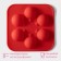 Form for chocolate of the share "Shar", silicone, 15 × 15 × 2 cm, 6 cells, red color