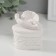 Polystone box "Snowty angel sleeps in the wings" 5.5x5.2x5.7 cm