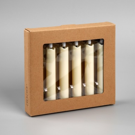 LED candle wax "classics", 2x16.5 cm, AAAX2 (not in the set), set 6 pcs, t/white 105118-3