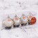 Christmas tree decoration "Santa Claus - Fatter" (set 4 pcs) 6x6.5 cm, gold