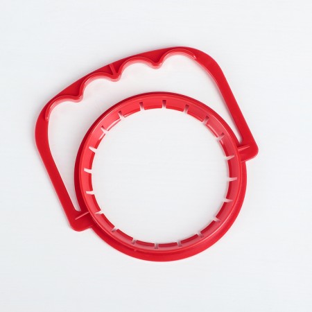 Handle for glass jars, d = 82 mm, red color-1