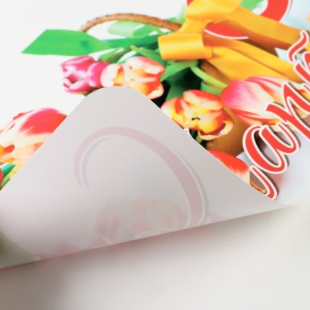 Napkin on the table "March 8!" Tulips, 40x25 cm-2