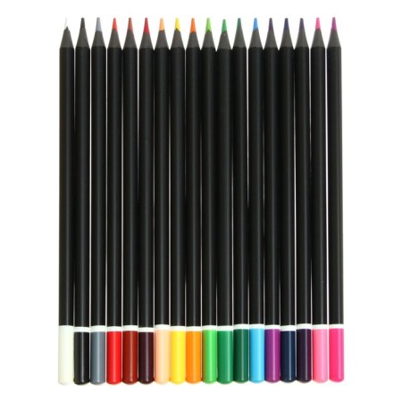 Pencils 18 colors are plastic, Devente Juicy Black, three -sided, 2m, 3 mm, tinted in black-1