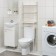 Shelving over the toilet, 48 × 156 × 26 cm, beige color