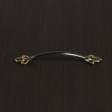 PC182 tundra handle, m/o 96 mm, black color with gold-2