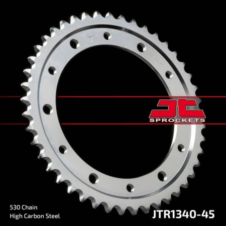 Leader star jt sprockets jtr1340-45, chain 530, 45 teeth