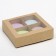 Box for sweets with a window, craft 12.5 x 12.5 x 3.5 cm