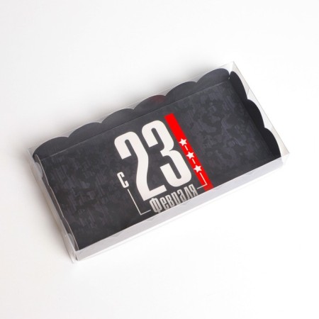 Bearbox, confectionery packaging with PVC lid, February 23, 10.5 x 21 x 3 cm-1