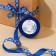 A satin ribbon "Snowflakes", blue, 2 cm × 25 yards (22.5 m)
