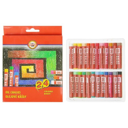 Pastele oil 24 colors, KOH-I-NOOR 8314, cardboard packaging, euro suspension
