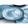 Black dining plate "Rimini", d = 27 cm, blue color