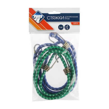 Glass for mounting baggage Nova Bright, 100 cm, metal hooks, mix, set 2 pcs-2