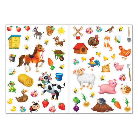 Stickers reusable set "Such different animals", 3 pcs., A4 format-3