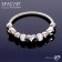 Bracelet with Mardgeri rhinestones, white color in silver, d = 6.5 cm